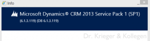 CRM Webclient Versionsdialog
