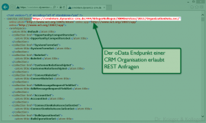 Aufruf des oData Endpunkt im Browser
