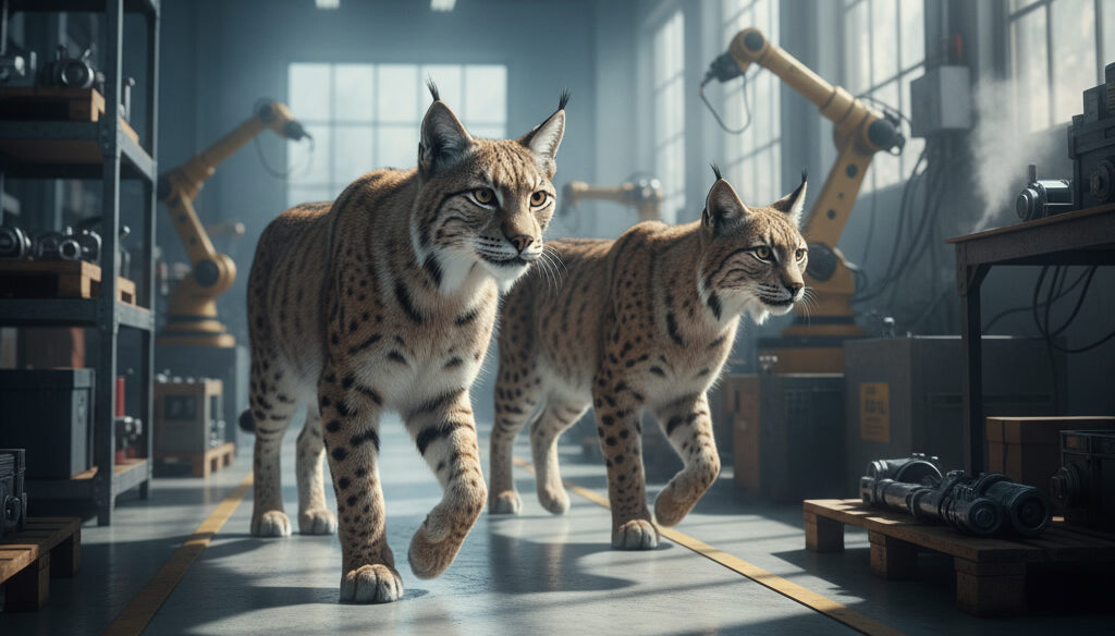 Der Luchs steht f&uuml;r genaue genaue Analyse und Einsatzbereitschaft. Er ist deshalb das Key Visual des Netzwerk | Industrie | Kompetenz