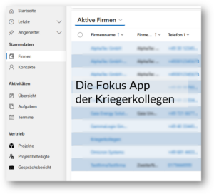 Screenshot der Fokus App in der neuen Version